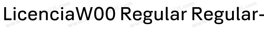 LicenciaW00 Regular Regular字体转换